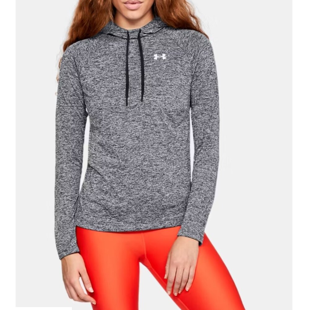 UNDER ARMOUR Tech™ Twist Hoodie | Women's Small | Loose Fit Quick Dry Gray NWT
